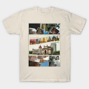 Greetings from Mumbai in India Vintage style retro souvenir T-Shirt